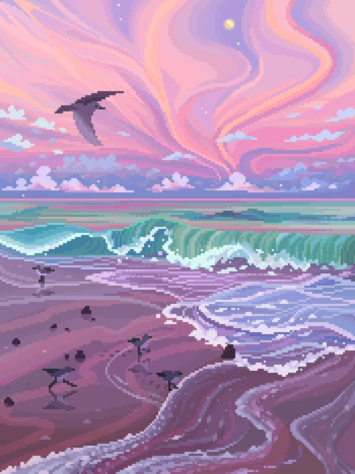 16pxl's tweet photo. changing tides 🌊✨ https://t.co/fwZItJo0Pn