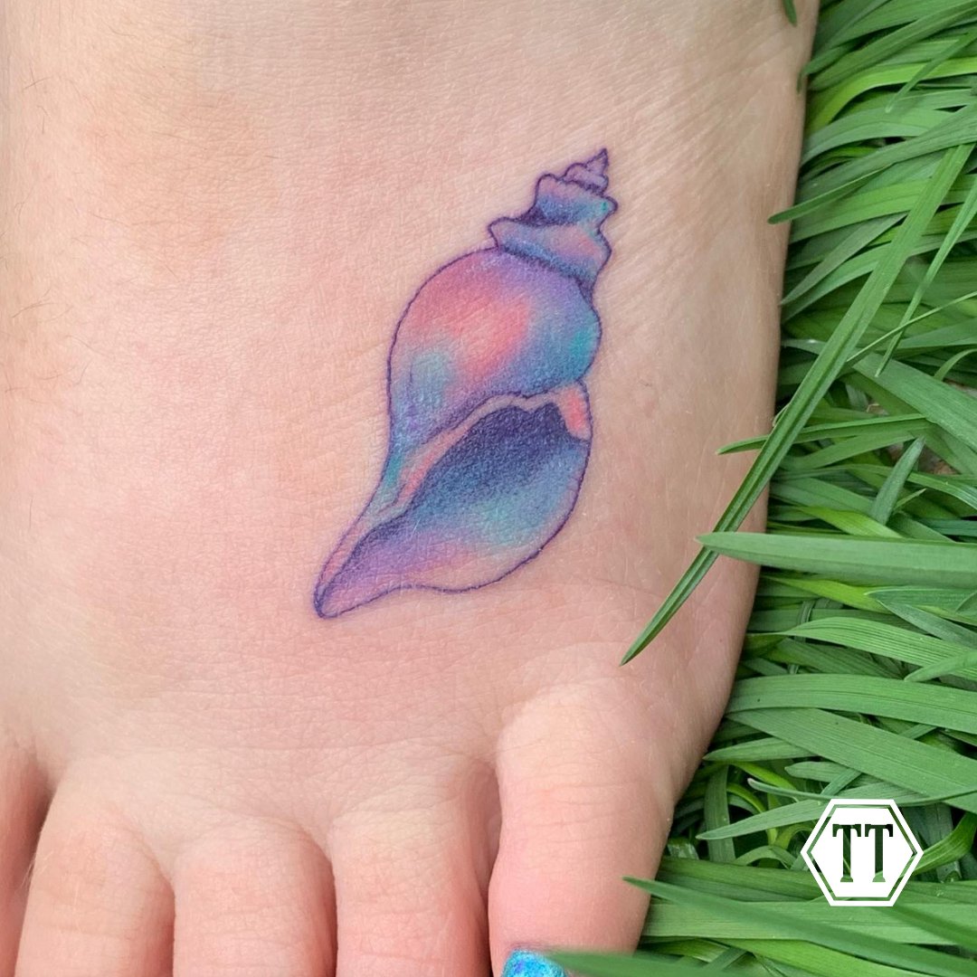 40 Shell Tattoos Make You Wonder Sea Life  Art and Design