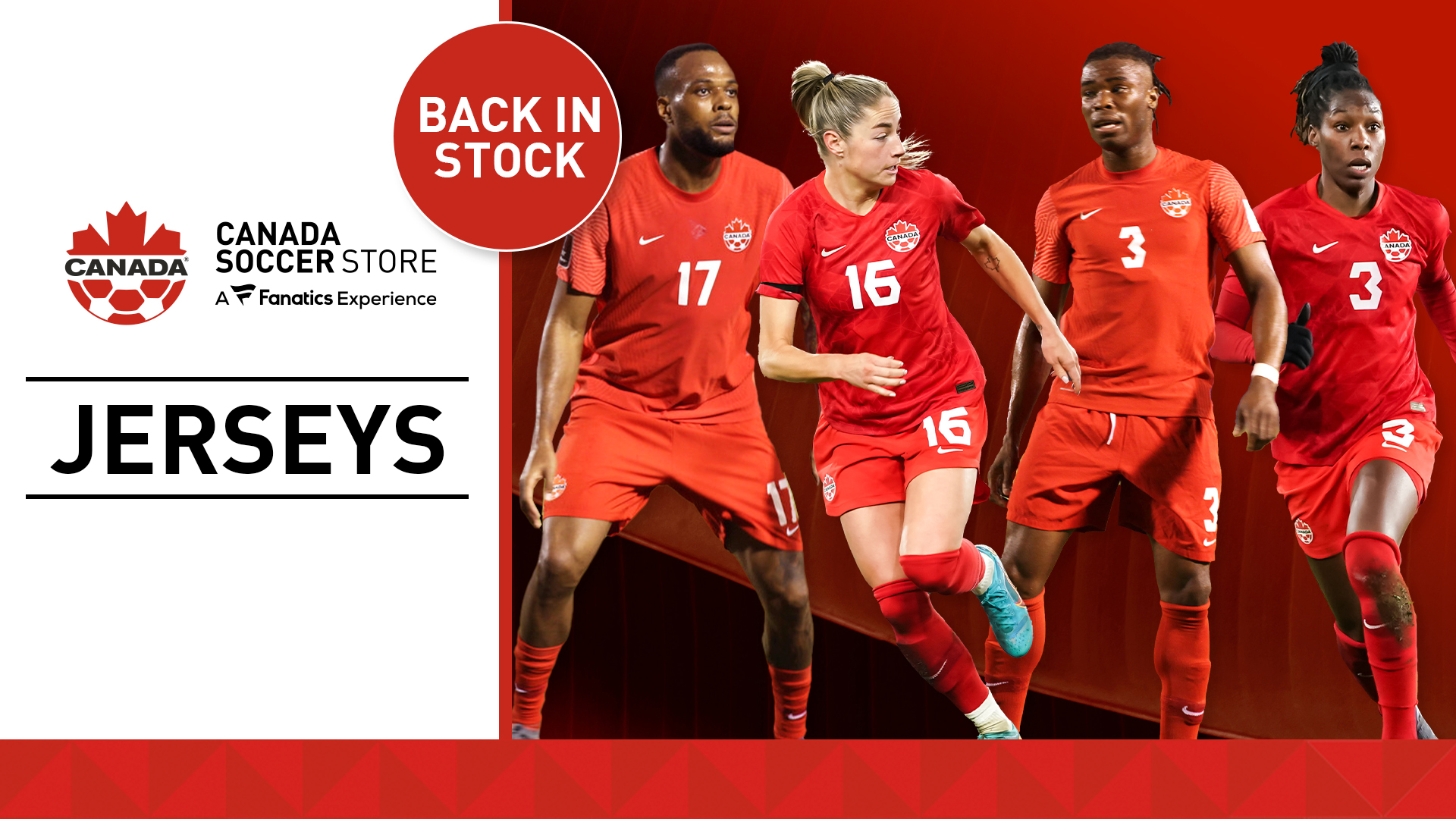 Canada Soccer on X: 'Women's, Men's and Youth jerseys are back in stock.  Shop now:  #CANMNT