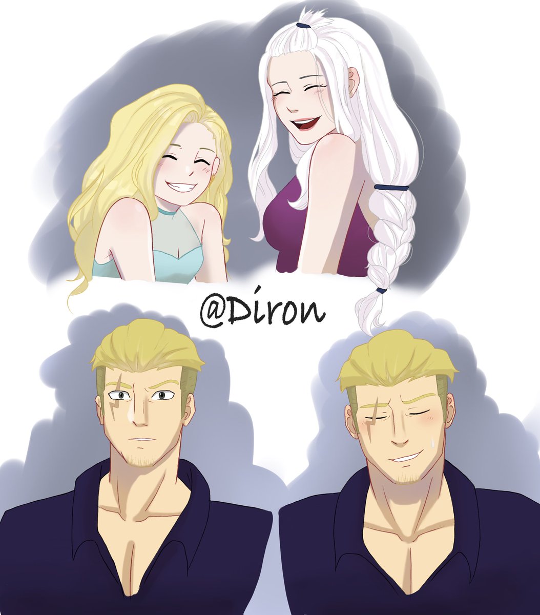 Another, unfortunately not canon, favorite pair from fairy tail 🥰🥰(I borrowed the idea from a BakaPandy’s art) #fairytail #laxusdreyar #mirajanestrauss #fairytailfanart