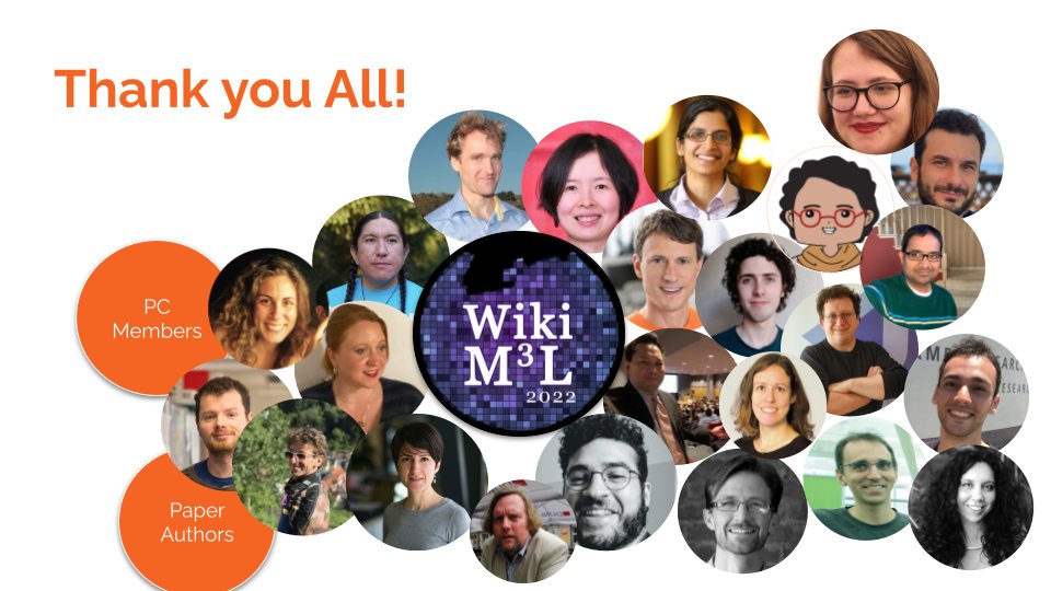 We reached the end! Thank you to all the amazing speakers, Wikipedias, PC members, and of course, the audience for all the questions! 🙏❤️
See you next year! 🎉 #WikiM3L #ICLR2022