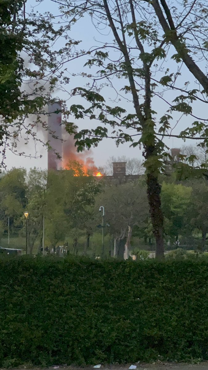 BigCaper's tweet photo. Pagefield Mill #wigan is on fire https://t.co/nSHttoqjXF