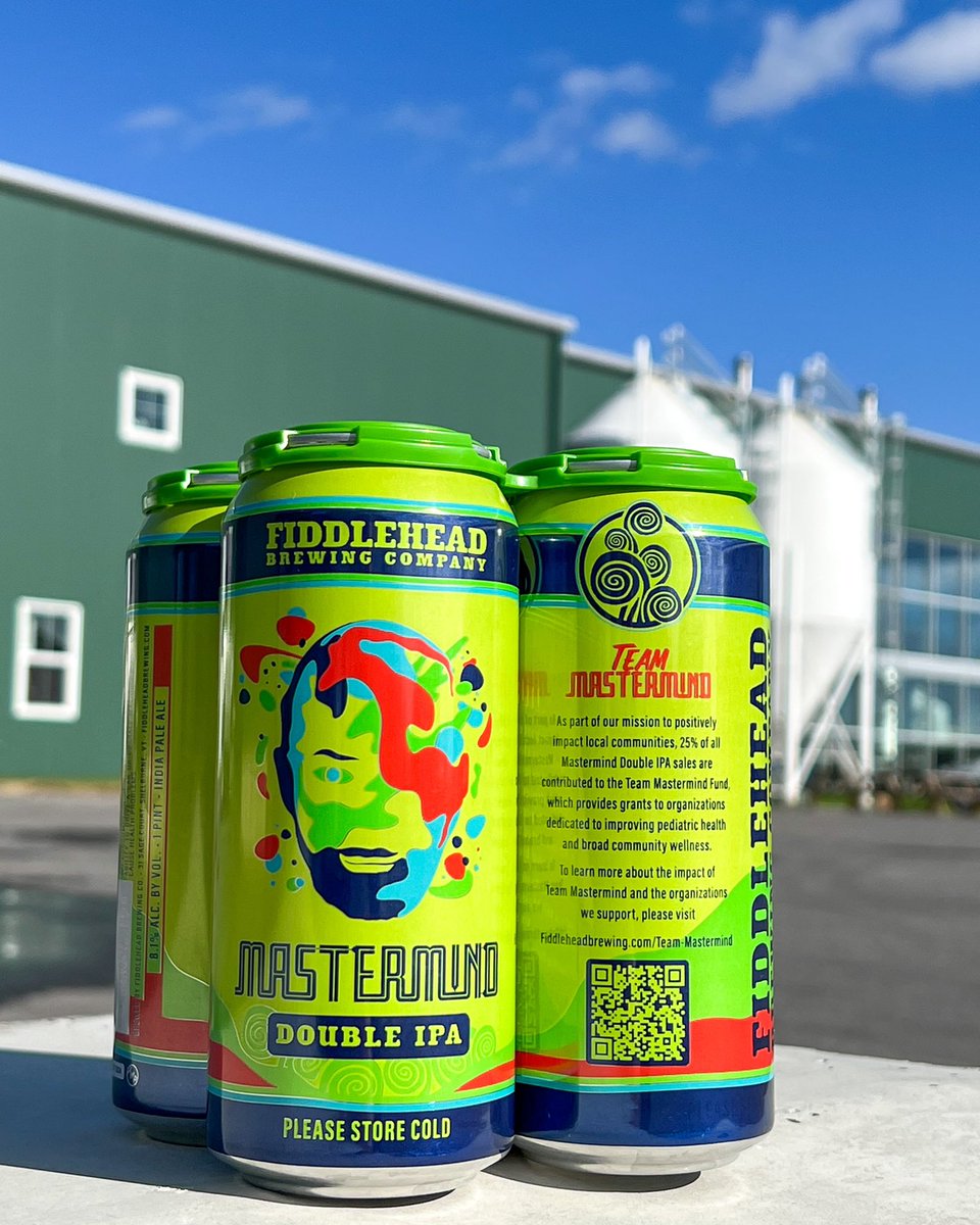 Fiddlehead Brewing (@fiddleheadbrew) on Twitter photo Same great beer, fresh new design and now in 16oz cans! 
25% of Mastermind sales are contributed to theTeam Mastermind Fund, which provides charitable grants to organizations that support pediatric health and broad community wellness. More info: fiddleheadbrewing.com/team-mastermin… Same great beer, fresh new design and now in 16oz cans! 
25% of Mastermind sales are contributed to theTeam Mastermind Fund, which provides charitable grants to organizations that support pediatric health and broad community wellness. More info: fiddleheadbrewing.com/team-mastermin…