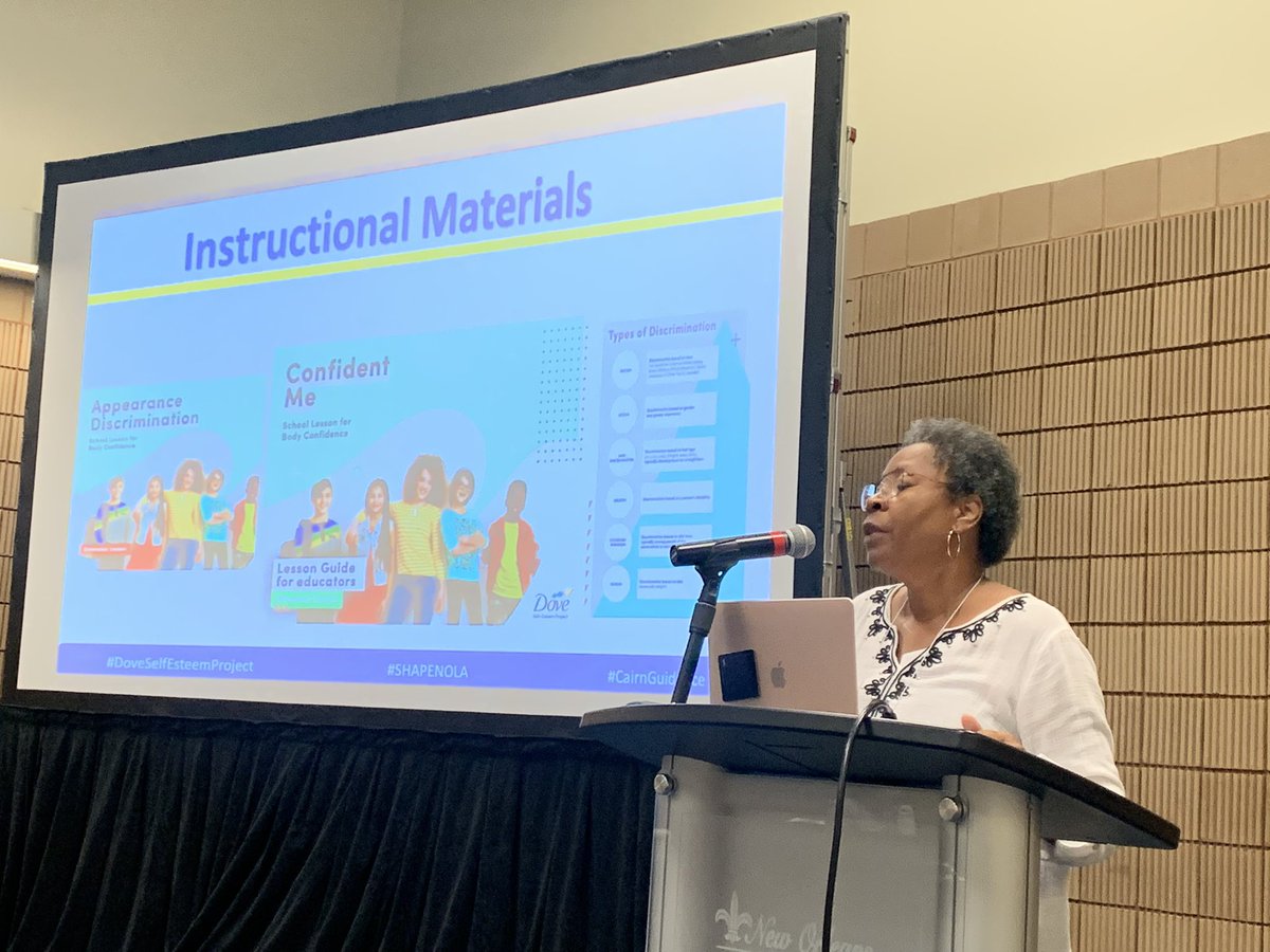 Cairnguidance's tweet photo. Great session this morning by Antionette Meeks &amp; @CoachPtown on #DoveSelfEsteemProject extension lesson on #appearancediscrimination #DEI #dovepartner @Dove 
#shapenola @SHAPE_America https://t.co/mTxEU63lK5