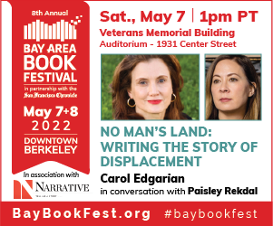 NarrativeMag's tweet photo. The Bay Area Book Festival #BABF is back—see @caroledgarian & Narrative Prize-winner @PaisleyRekdal there! Join their May 7th talk, "Writing the Story of Displacement," on what it means to write the lives of migrants, refugees, & the uprooted in art.
https://t.co/LIQEcBYyCI https://t.co/US8TDnbaKf