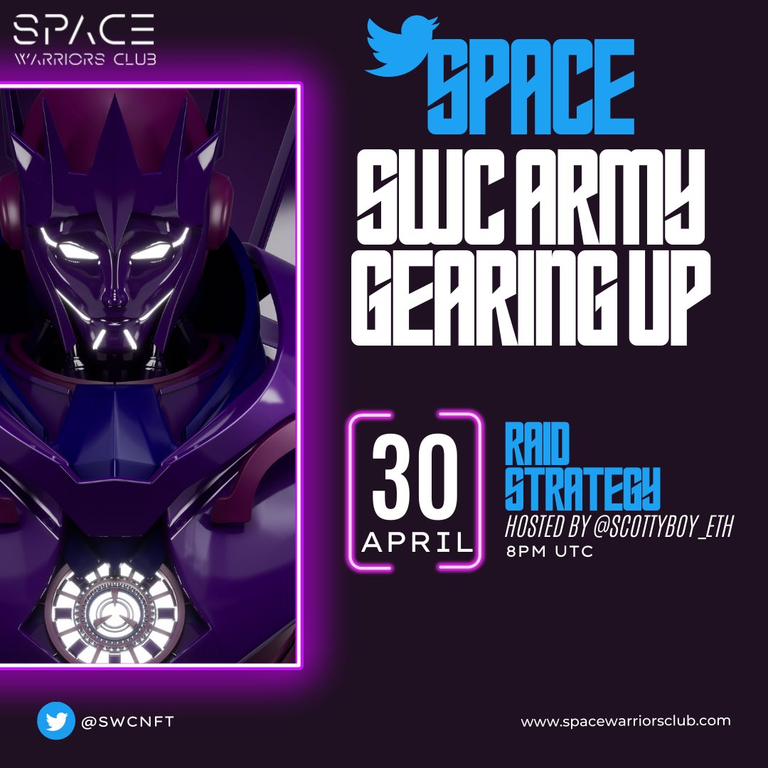 swcNFT's tweet photo. Don’t miss our #TwitterSpace tomorrow at 9PM UTC with @scottyboy_eth . We’ll be talking twitter strategy and some cool stuff will be dropped during the AMA. Don’t miss this one! 

#nft #nftspace #crypto #swc #ue5 https://t.co/c7bzBKEf9W