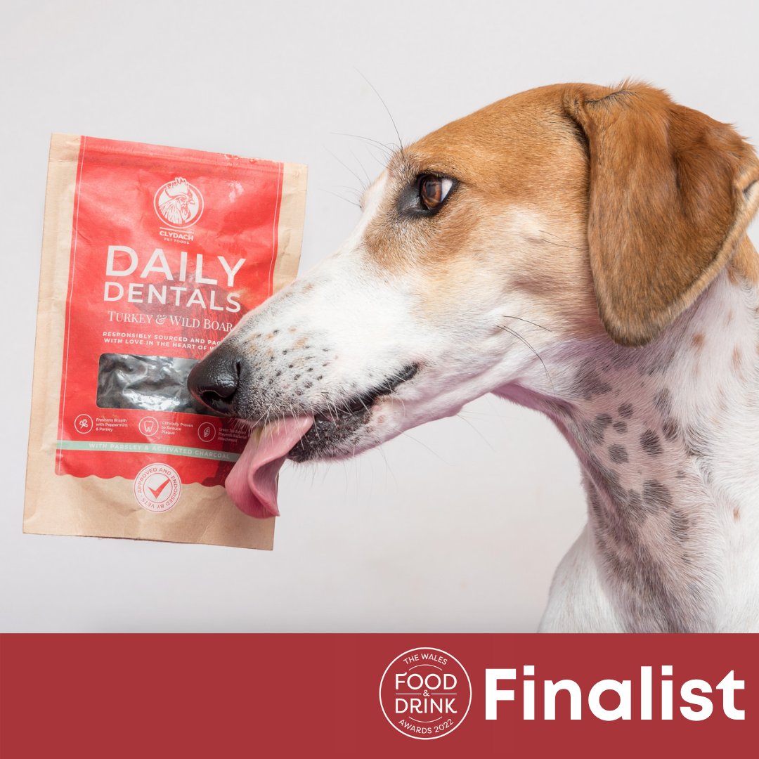 ClydachFarm's tweet photo. We are thrilled to be selected as a Finalist for Innovation at the Wales Food &amp; Drink Awards!

Clydach Farm is up for the Innovation award for our contribution to doggy dental health through our Grain Free Daily Dentals treats.

🏴󠁧󠁢󠁷󠁬󠁳󠁿🐶❤️

@FoodDrinkWales #wales https://t.co/vdpF2qxOqR