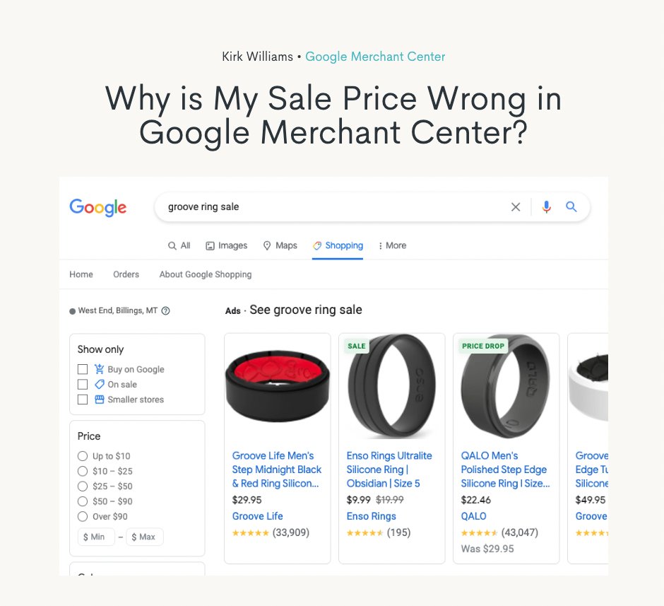 ➜ Super specific GMC problem+solution, but hey, IFYKYK. 

Here is a fix for if Google keeps disapproving or auto-updating your Sale Price fields in Google Shopping: zatomarketing.com/blog/why-is-my… #ppcchat