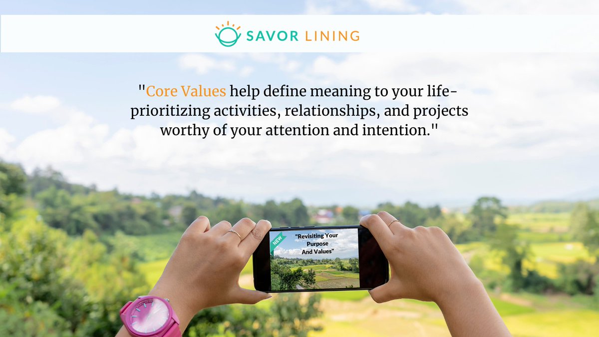 SavorLining's tweet photo. Excited to announce our brand new mental fitness event for our partner orgs!

"Revisiting Your Purpose and Values" will help team members define what a meaningful life and role looks like.

#Values #Mentalfitness #Mentalhealth #SavorLining

Quote from Psych Central https://t.co/N7UpnHwckt
