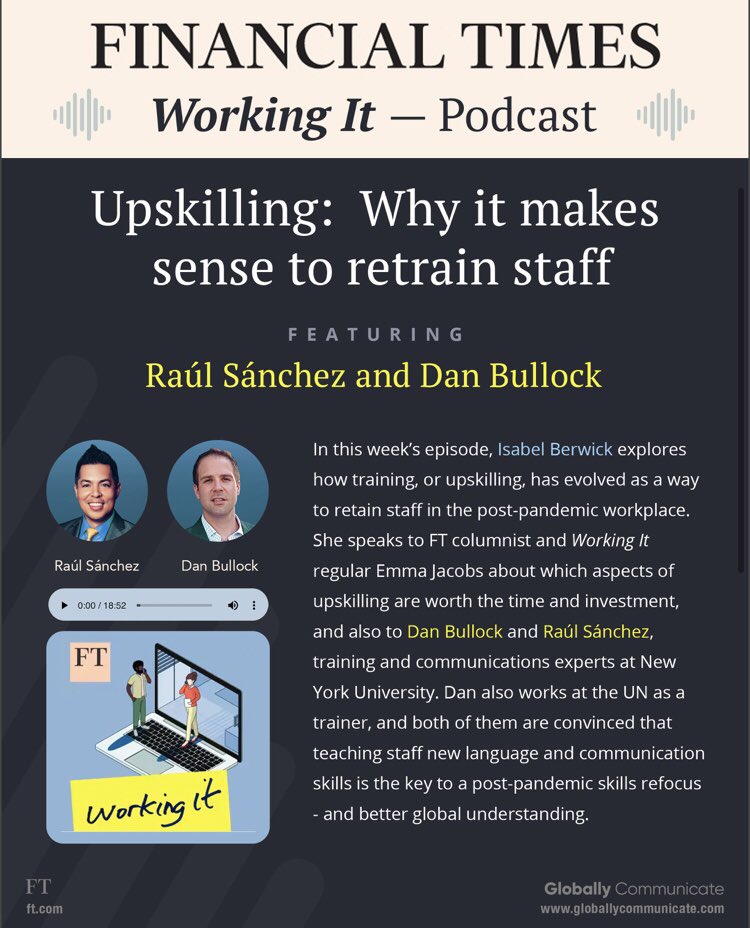 Connecting Globally (@globalcommnyc) on Twitter photo Where’s the state of “upskilling”? Tune into <a href="/ftworkcareers/">FT Work & Careers</a> award-winning <a href="/FT/">Financial Times</a> #WorkingIt podcast, Prof. Raul Sanchez & Prof. Dan Bullock discuss #FutureOfWork with @IsabelBerwick & <a href="/emmavj/">Emma Jacobs 💅</a>-special thanks @AnnaSinfield <a href="/NovelPodcasts/">Novel Podcasts</a>
Flyer: Rod Sánchez
tinyurl.com/FTWorkingIt Where’s the state of “upskilling”? Tune into <a href="/ftworkcareers/">FT Work & Careers</a> award-winning <a href="/FT/">Financial Times</a> #WorkingIt podcast, Prof. Raul Sanchez & Prof. Dan Bullock discuss #FutureOfWork with @IsabelBerwick & <a href="/emmavj/">Emma Jacobs 💅</a>-special thanks @AnnaSinfield <a href="/NovelPodcasts/">Novel Podcasts</a>
Flyer: Rod Sánchez
tinyurl.com/FTWorkingIt