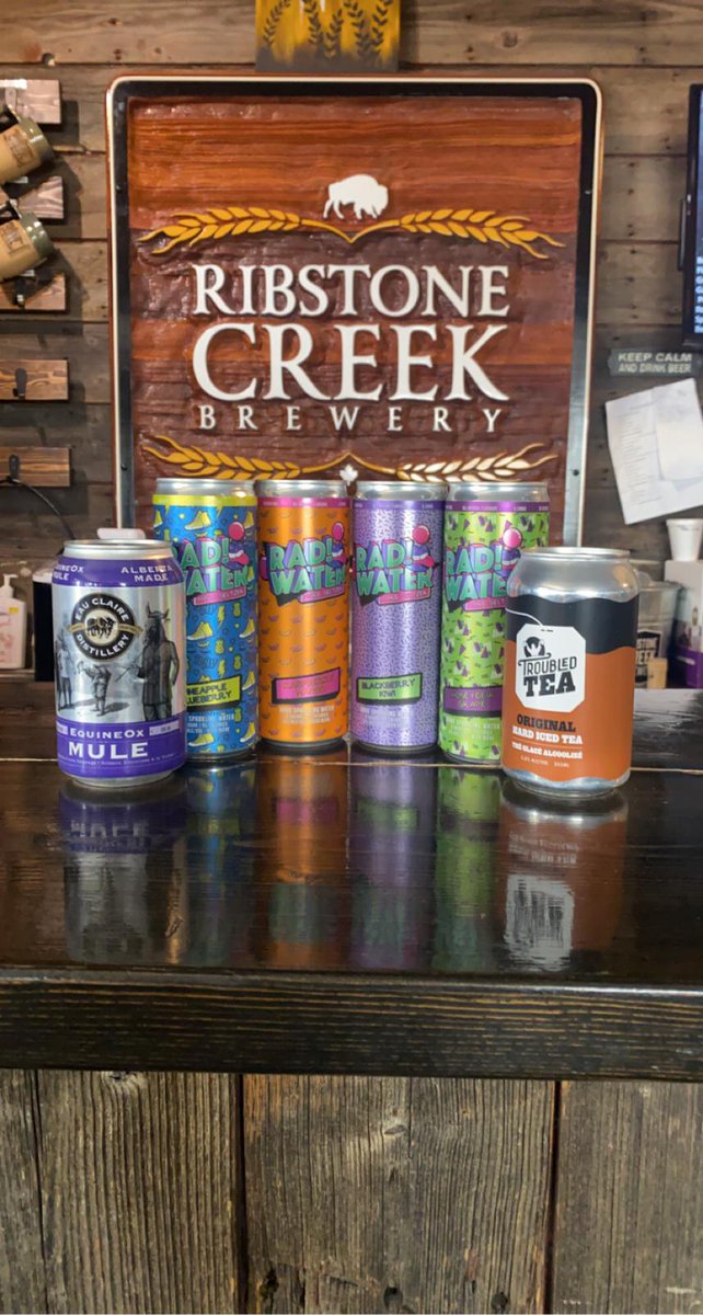 We are pumped to now carry Rad Water, Troubled Tea and equineOX mule in the taproom. Many different styles for different tastes. Stop by the taproom this weekend so we can tell you more about them ! Open today until 7pm and 11am-11pm Saturday.