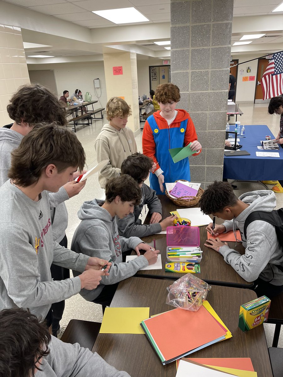 lmstoddard's tweet image. Getting ready for Educator Appreciation Week by creating “thank you” cards for East’s amazing educators! @sbrowndubc @sgraham24 @NicoleEducator @WestChesterASD