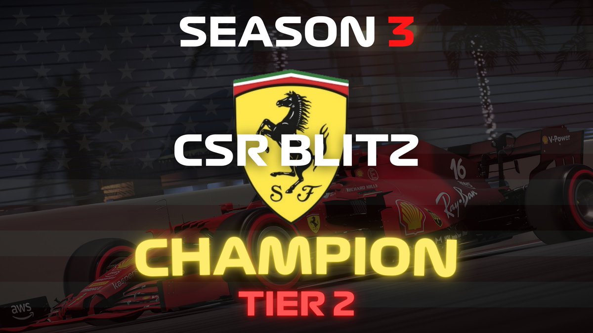 CompSRL's tweet image. What a season It has been on CSRL with Blitz and Dcntee battling for the lead of the champ, but at the end is CSR Blitz who wins the first Tier 2 Championship by just 2 points! Let's see what he can do with the big boys in Tier 1 next season.