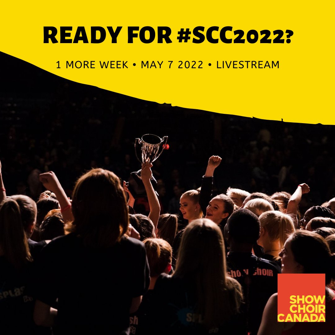 We are officially one week away from
#SCC2022! Get your tickets now - link in bio.
-
#showchoircanada #showchoir #show #choir #canada
#glee #gleek #sing #dance #compete