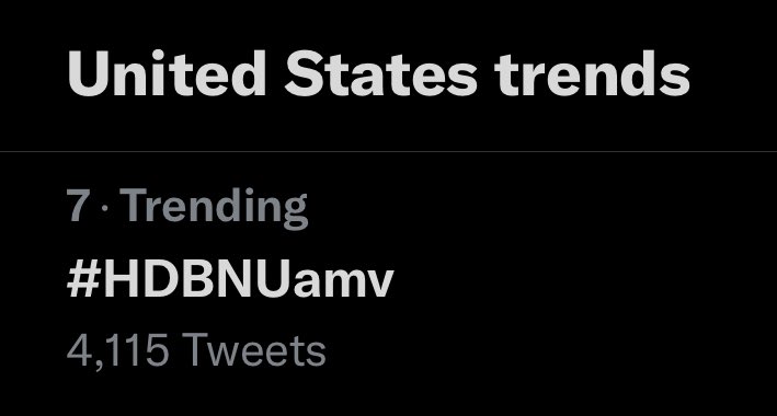 #HDBNUamv is trending in the U.S.