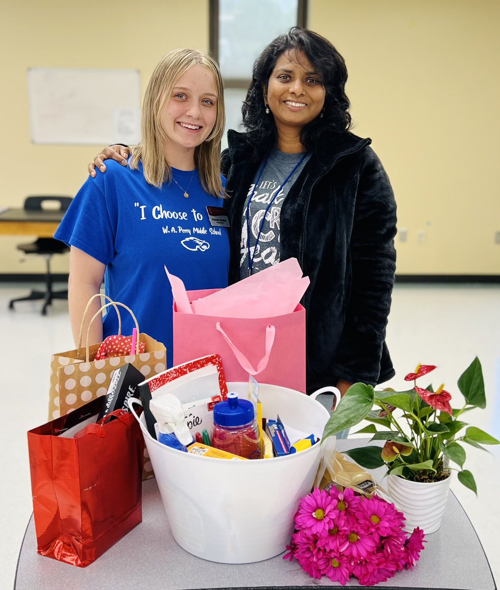 Sending my Student Teacher, Ms. Huntley, off with lots of love. What a great experience it was to have you in the classroom this year. You will be missed❤️ Congratulations on graduating👏🏼 <a href="/WAPerryMS/">W.A. Perry MS Eagles</a>