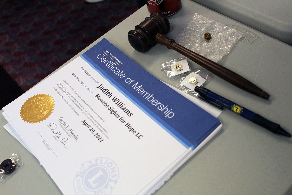 SightsforHope's tweet photo. It was a proud day as 13 of our Monroe clients became members of the new Monroe Sights for Hope Lions Club, a branch of the Stroudsburg Lions Club. #Lions #WeServe #SightsforHope #SeizeIndependenceNow #MonroeCounty Find out more at https://t.co/SPEQwbRXwF. https://t.co/bDmqlAzMMA