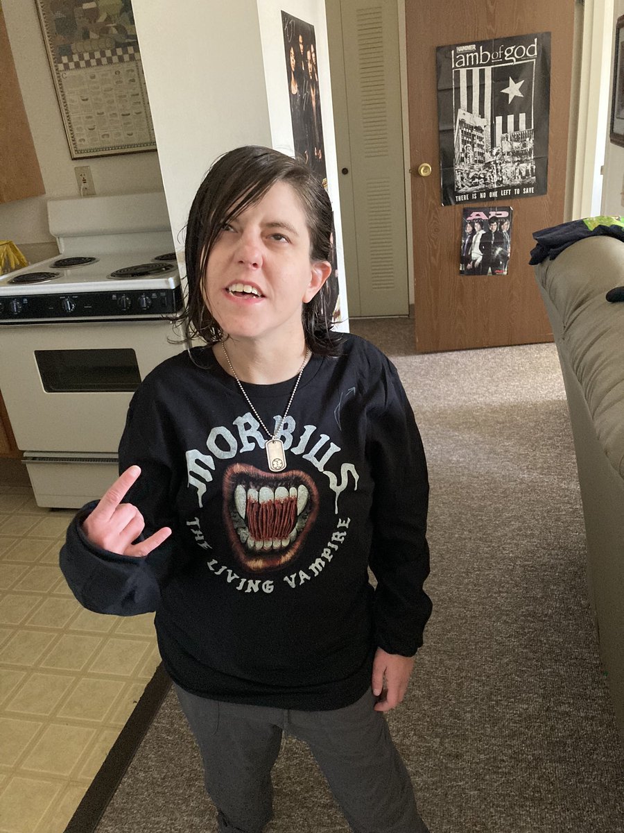 MaggotStitch's tweet photo. Modeling my new bad ass as fuck signed Morbius shirt @JaredLeto @MARSStore @morbiusmerch #Morbius #Morbiusmerch #JaredLeto @dreaminandawake https://t.co/X9K0GoKnRl