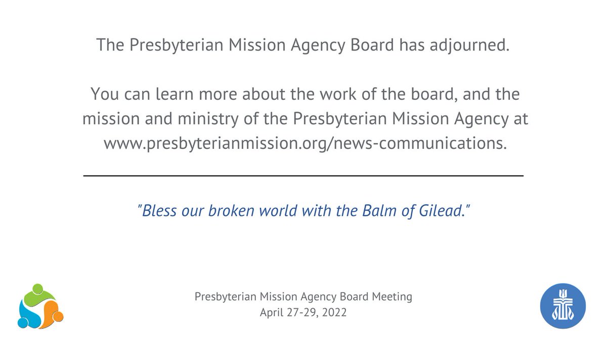 Presbyterian's tweet photo. #PMAB #PMA #PCUSA #Matthew25 https://t.co/Y6v6bL4t5d