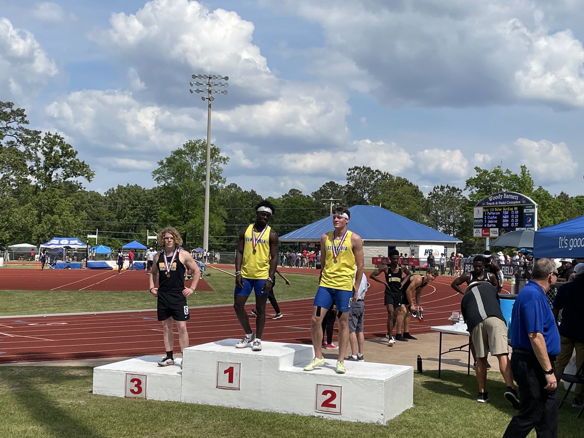 Carson Fowler places 3rd in the 110m Hurdles.