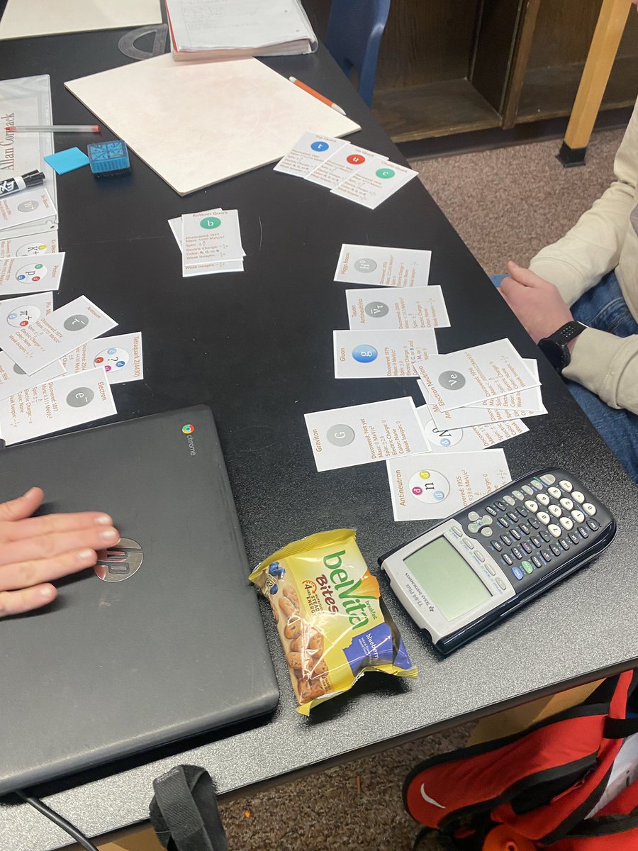 boreddatageek's tweet photo. In case you were wondering, we did the particle cards in #APPhysics2, and I loved the questions it made them ask! https://t.co/nLaHFFxZ1H