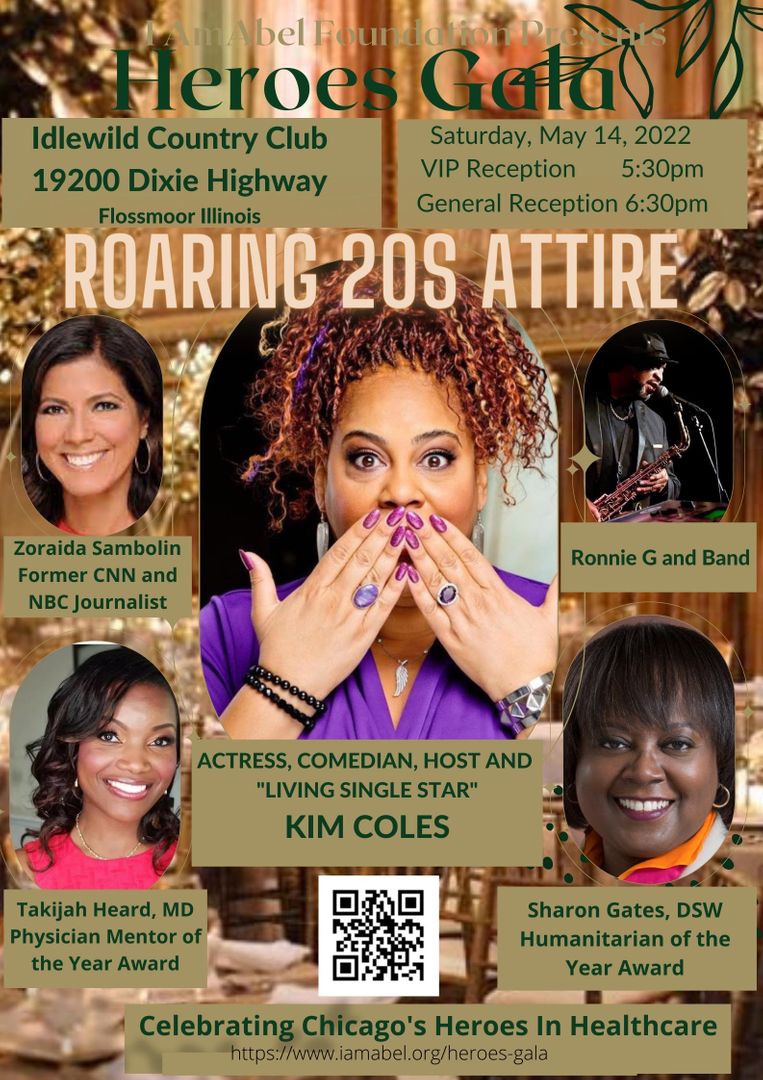 Come grab your flapper dresses and fedora hats and join us for our Annual I Am Abel Heroes Gala! We are back in person with celebrity guest Kim Coles, celebrating our healthcare heroes. Click on the link attached to register now so you don't miss out! iamabel.org/heroes-gala