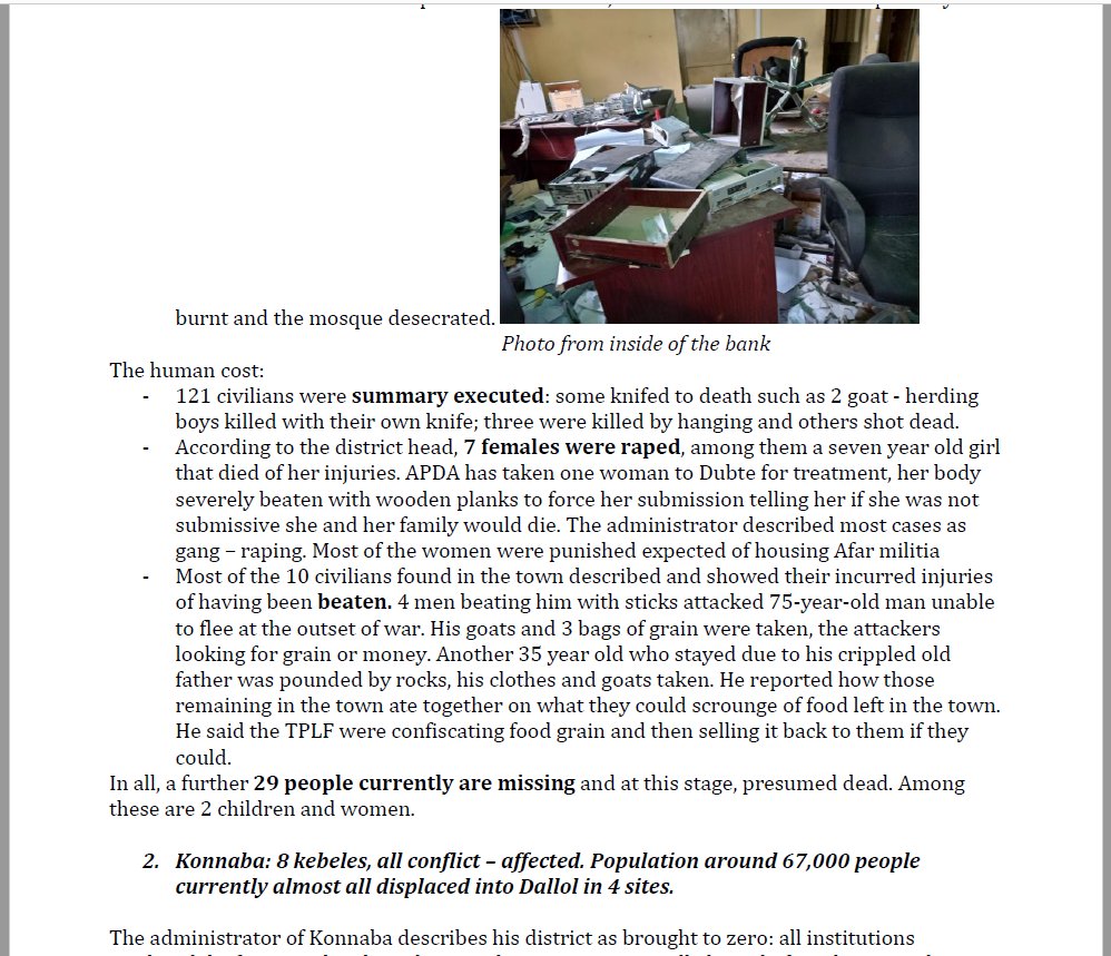 dahilony's tweet photo. Administrator of Konnaba describes his district as brought to zero all institutions rendered dysfunctional and houses systematically looted of any living appliance.
‘We hosted Tigray people when they fled in December 2020 up until June 2021 from war and hunger in their own land, https://t.co/XU26AOJBJ2