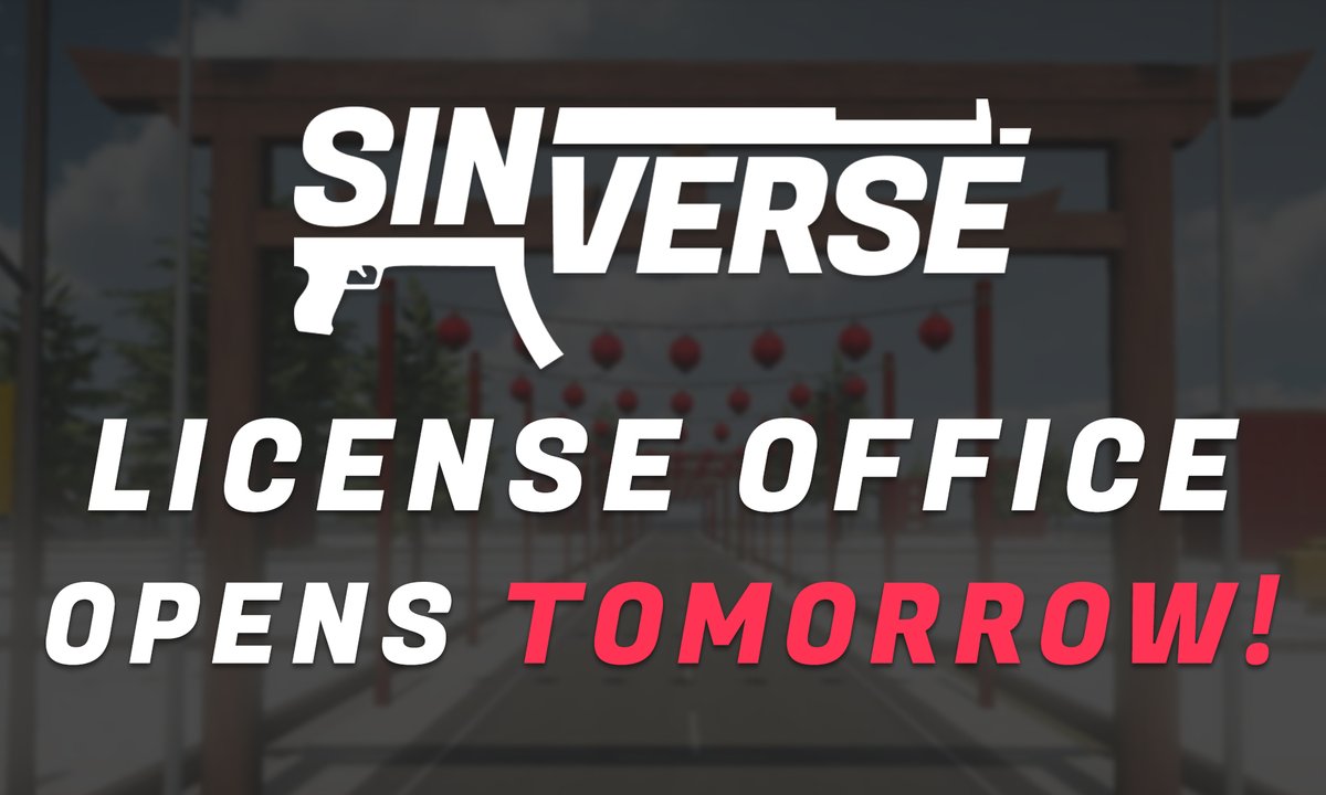 🚨 #SINNERS, it's ALMOST TIME to OPEN the LICENSE OFFICE! 🚀

Our team has been TESTING the platform and TOMORROW we're welcoming whitelisters in to buy their license of choice - launch time TBA! 🤑

Join the community! 👇
🤖 discord.gg/sinverse
📲  t.me/thesinverse