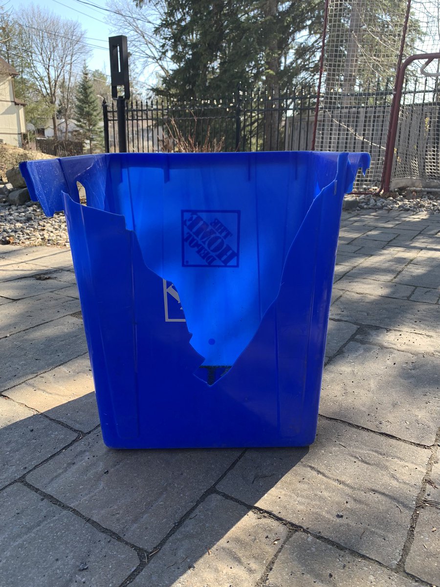 pfromthev's tweet photo. @ottawacity I am on my third recycling bin in almost 2 years. I think the wasted plastic counters the recycling efforts. Does the city offer better quality replacements? https://t.co/GgazgTYWch