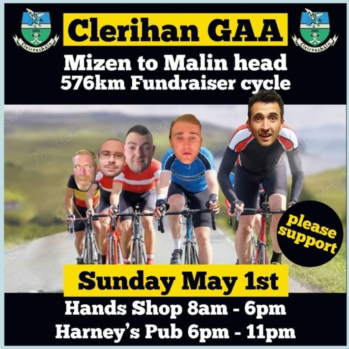 Clerihan GAA Club (@clerihangaa) on Twitter photo The club are running a fundraiser cycle this Sunday. Starting outside <a href="/daybreaktipp/">Daybreak Clerihan</a> and ending in <a href="/finalfurlongpub/">Harney’s Final Furlong</a> on stationary bicycles the junior team will cycle for 12 hours continuously. We hope to get your support on the day or night.
facebook.com/groups/1272924… The club are running a fundraiser cycle this Sunday. Starting outside <a href="/daybreaktipp/">Daybreak Clerihan</a> and ending in <a href="/finalfurlongpub/">Harney’s Final Furlong</a> on stationary bicycles the junior team will cycle for 12 hours continuously. We hope to get your support on the day or night.
facebook.com/groups/1272924…