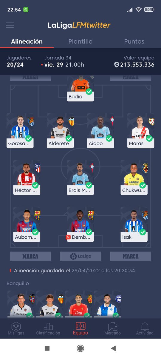 @sr_minguezLFM <a href="/FantasyLaLiga/">Fantasy LALIGA</a> <a href="/DeporteParaiso/">Paraiso del Deporte</a> <a href="/julianCHross/">Julian Ross</a> <a href="/Anhaksunamum/">Anhaksunamum</a> @ToBaFe <a href="/ra_plo/">Ramón 🍍</a> <a href="/DLCDLC5/">DLC DLC</a> <a href="/kingfantasy8/">kingfantasy</a> Volvemos 4-3-3 con defensa y media prácticamente nueva, solo repite Gorosabel. Confiamos en este tridente a ver si ayuda a recortar a los dos tiburones de la liga!! 💪💪💪