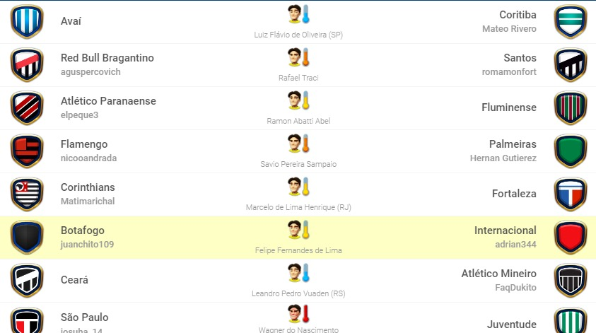 así quedó el fixture por la Copa Brasileira.