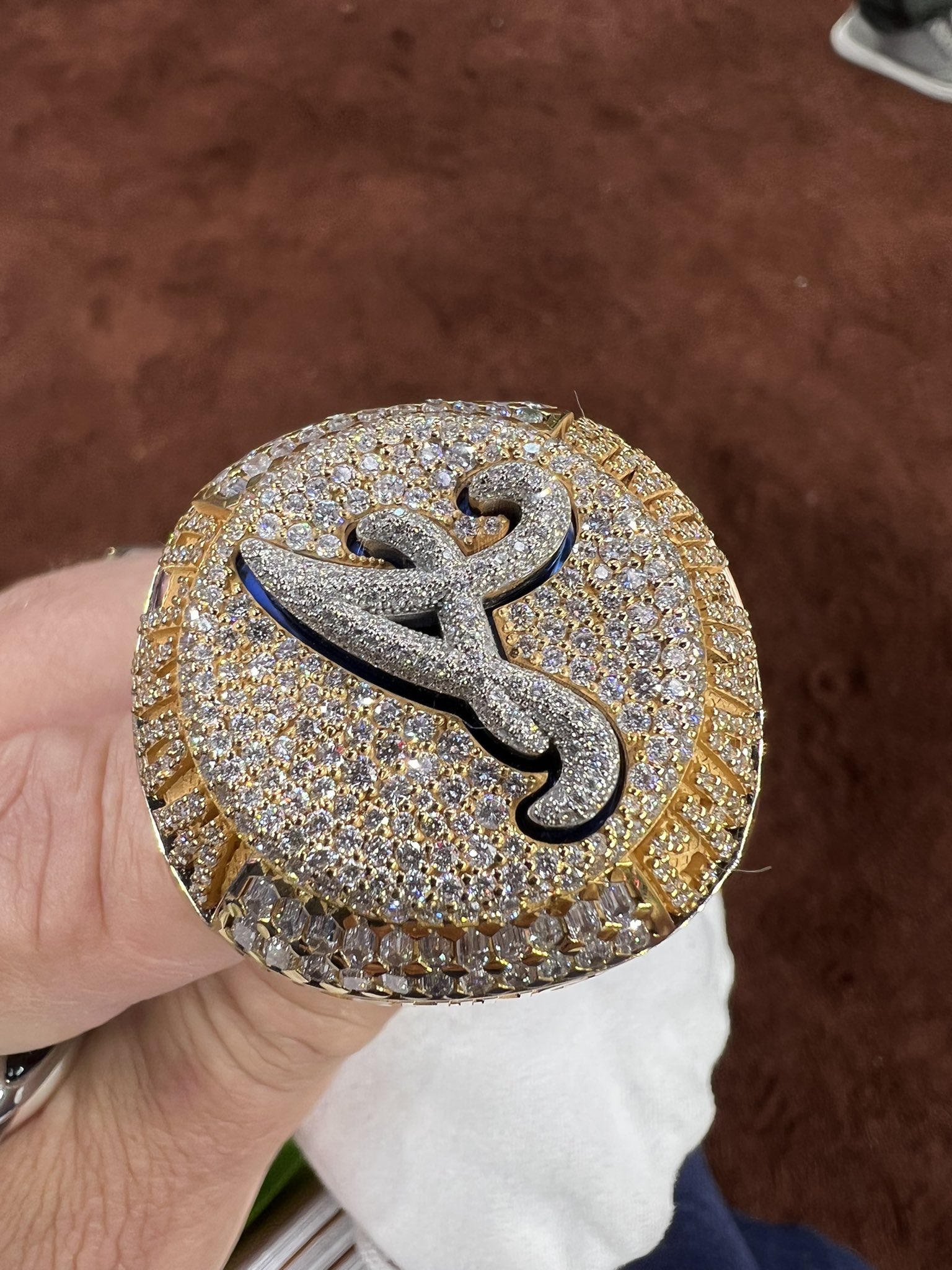 I said Happy Birthday and congratulations to Ron Washington. 

Him: You seen the ring? 
Me: Pictures. 
Now me: 