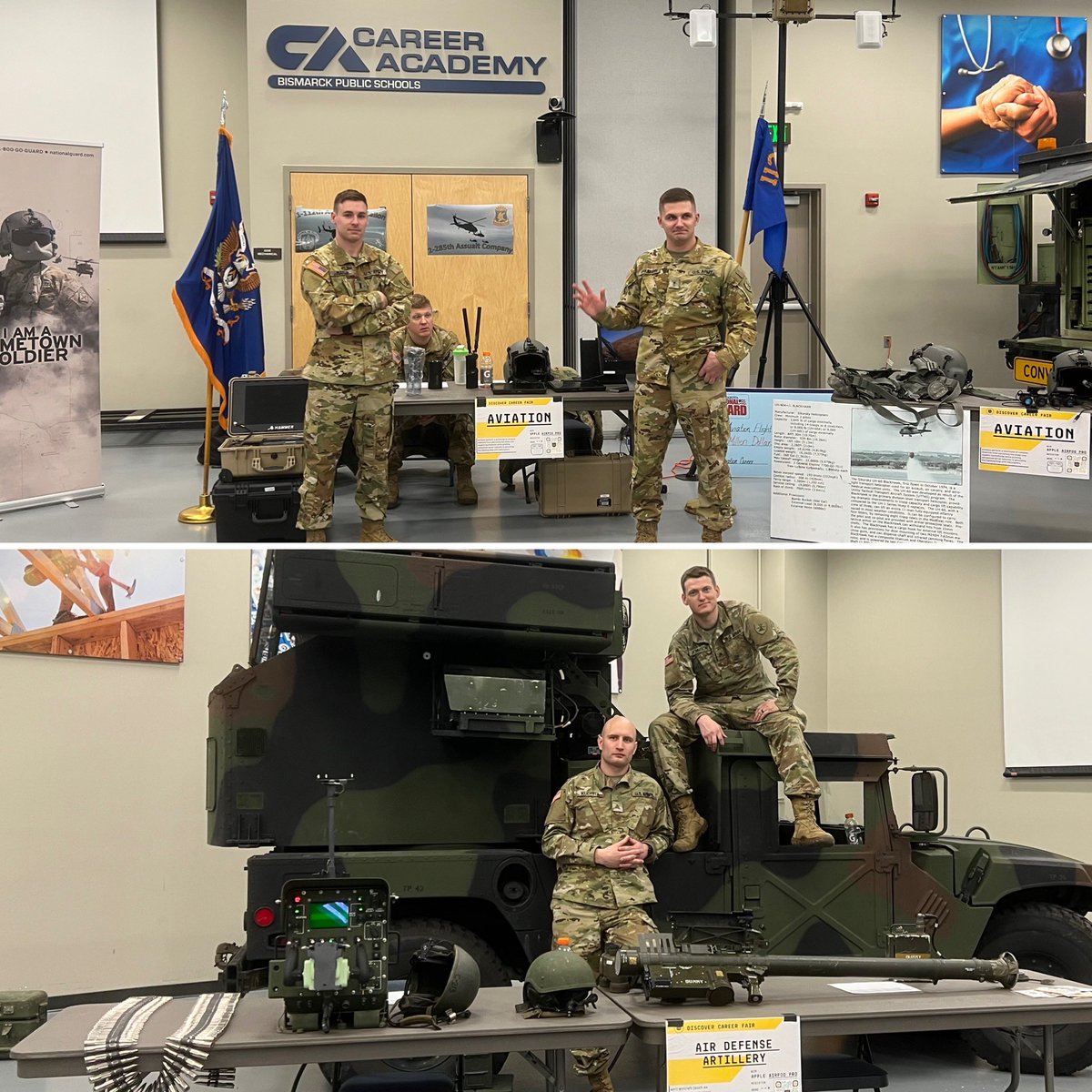 Thank you to our #nationalguard partners for the great day exploring careers and pathways during this week’s Discover Career Fair at the <a href="/BismarckSchools/">Bismarck Public Schools</a> Career Academy. We truly enjoy being partners in education. #GoHardGoGuard #CareerReady #learnbps #nd_cte