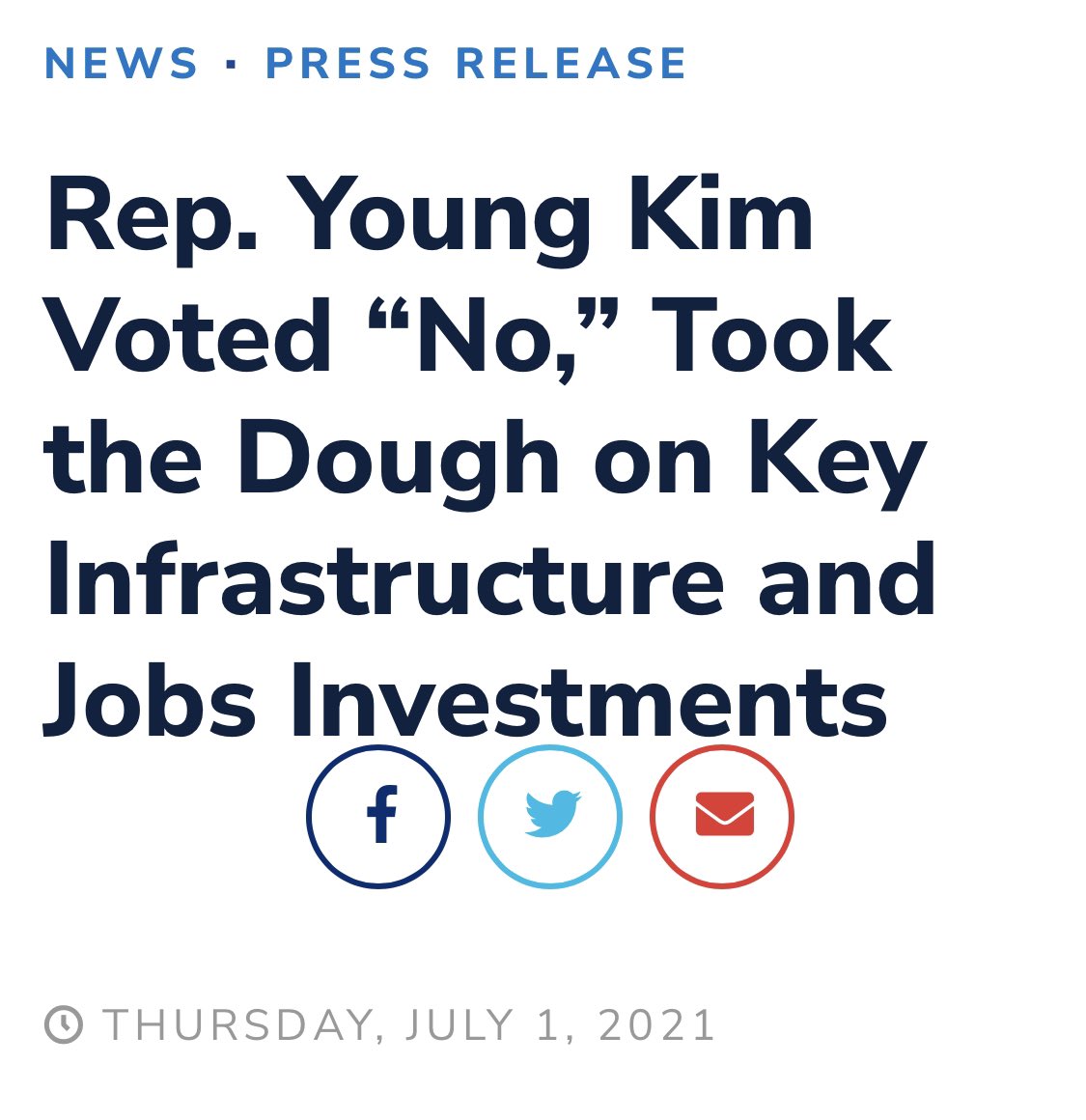 kristine_kenyon's tweet photo. @YoungKimCA Why did you vote against the American Rescue Plan that put our economy on the road to recovery? #VotedNoTookTheDough #VoteKimOut https://t.co/FGxP7Ln9bU