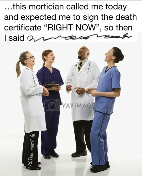 myASDcalls's tweet image. It&apos;s funny because it&apos;s so true! (Shared via TheFuneralLife Instagram page) #FuneralDirectorProblems #FridayFunny