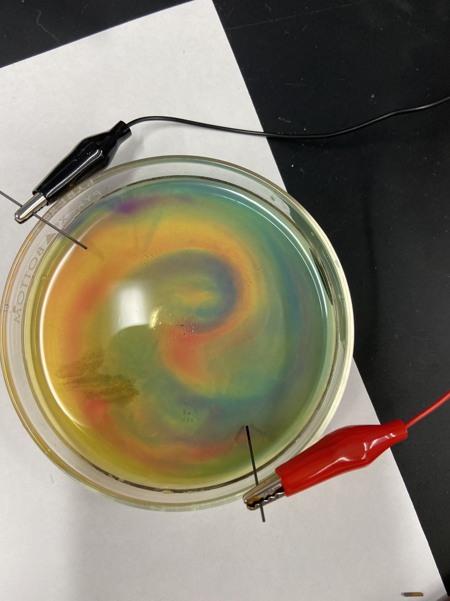 My students had a blast designing their own electrochemistry inquiry experiments this week as we explored the electrolysis of water with various indicators #WeBeCG #chem #stem <a href="/dmresquivel/">Ms E</a> <a href="/tbruleyd155/">troy bruley</a>