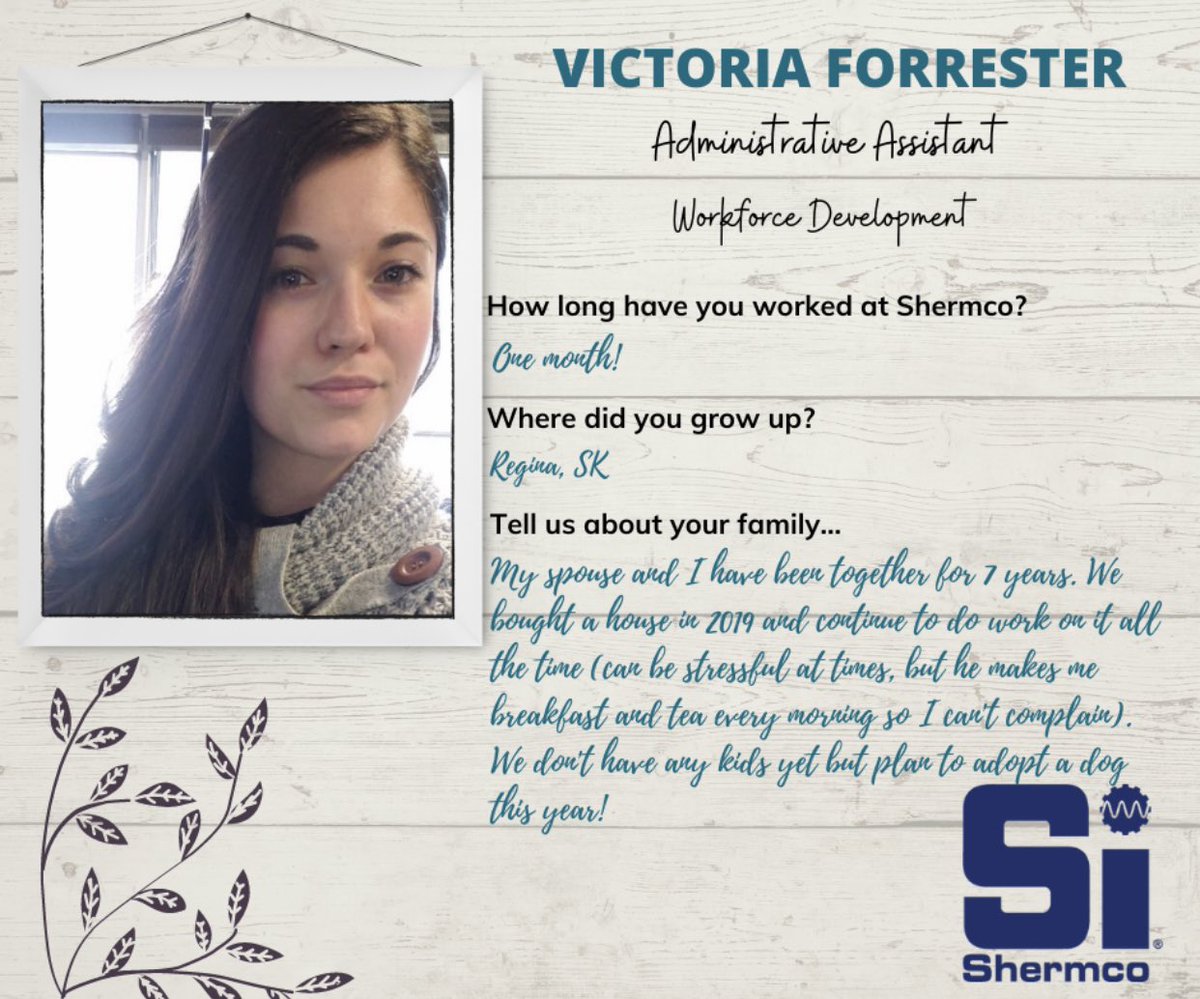 ShermcoCanada's tweet photo. Happy admin day to our corporate staff, miss Victoria who supports the workforce development team. https://t.co/1EASAhPdSb