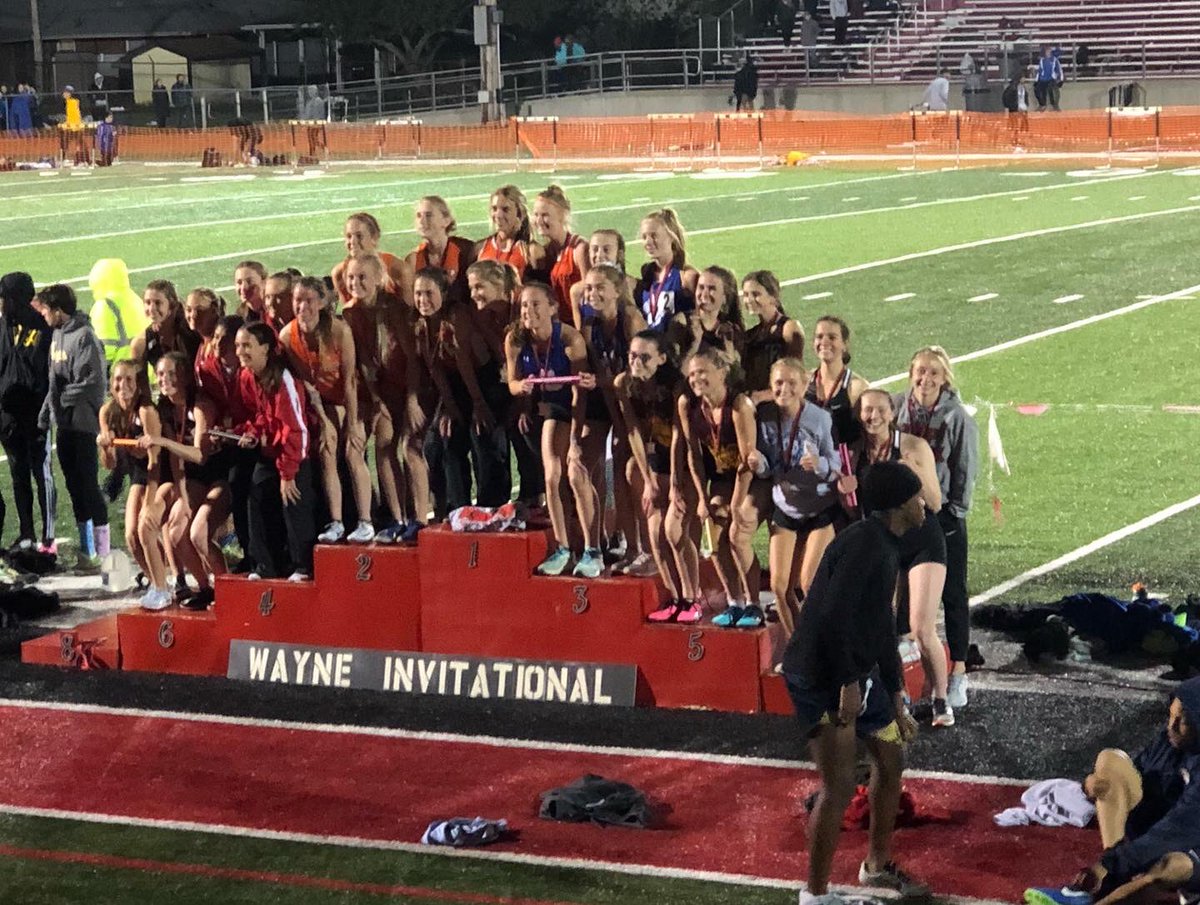 Great showing yesterday in day 1 of the Wayne Invite!We had some podium finishes. Scooter Butera placed 5th in the triple jump. Caldwell, Garlitz, Murray, &amp; Seubert placed 3rd in the shuttle hurdles. Finally our 4x800 team of Sinning, Ramos, Foster, &amp; Ganger placed 7th.
