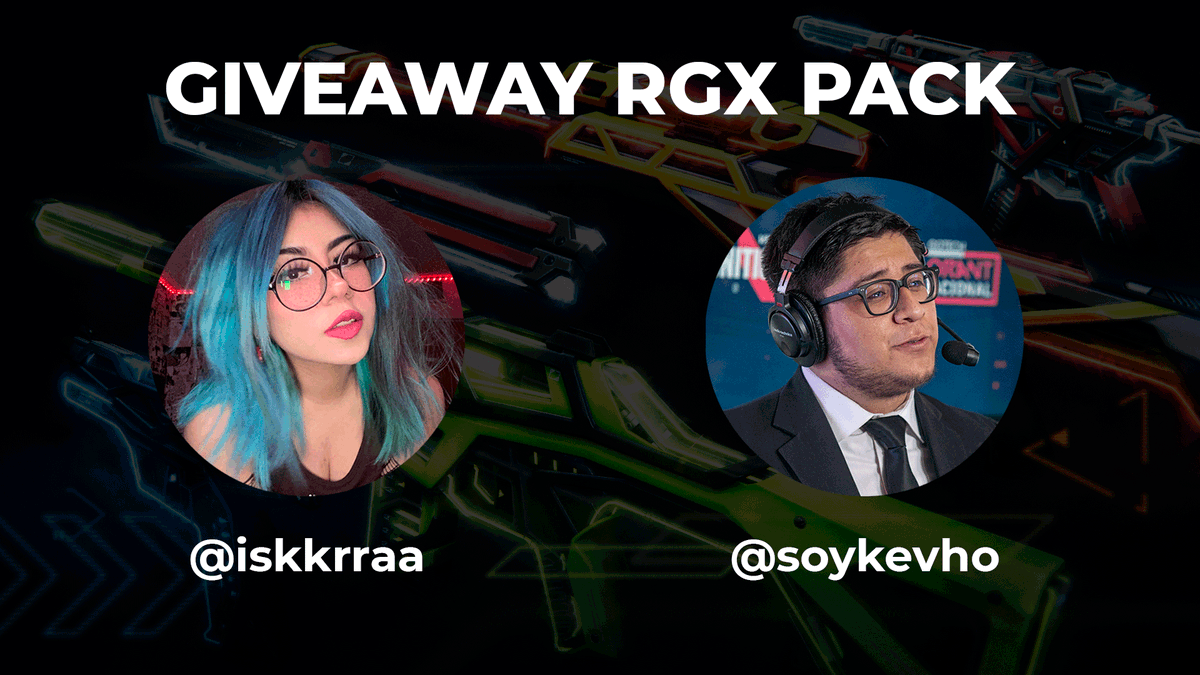 SoyKEVHO's tweet image. 🎁 PACK RGX  2.0 #VALORANT GIVEAWAY 🎁

Requirements // Requisitos:
📲 Follow @SoyKEVHO &amp;amp; @iskkrraa 
🔁 RT &amp;amp; ❤️ Fav
👥 Tag //Taggea 2 friends

📆 #Giveaway ends May/06
*PAYPAL ONLY*

Good Luck! // ¡Buena suerte! 🍀💚