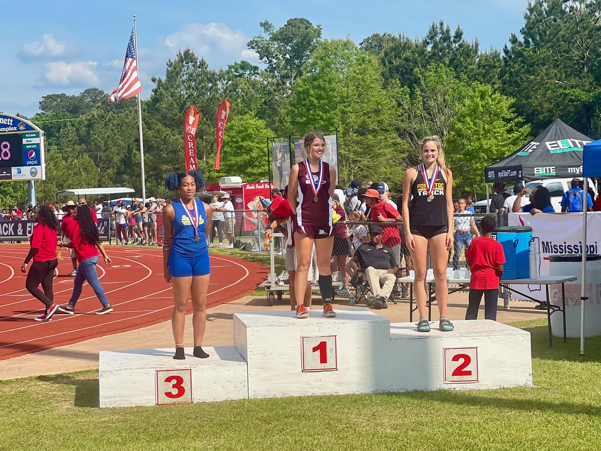 Ava Robbins places 2nd in Pole Vault.