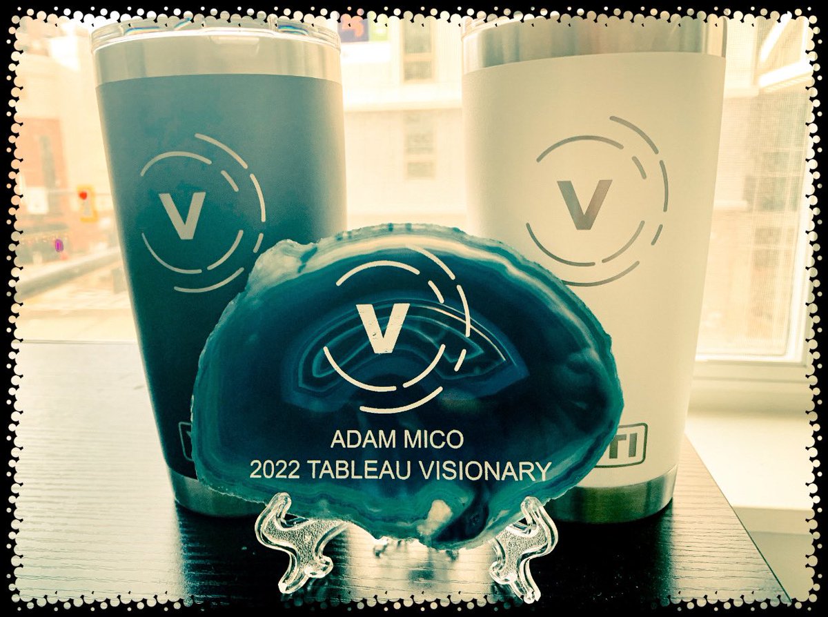 AdamMico1's tweet image. Thank you so much Team @tableau for the incredible #TableauVisionaries gift. Even more, the #DataFam for helping me push forward, your friendship, and inspiration.