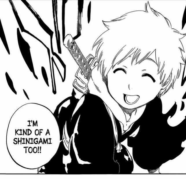 Bleach_Bae's tweet photo. Kazui Kurosaki - “I’m kind of a Shinigami too!!”

*Casually opens an Garganta to hell * 😭😂 https://t.co/sM5w8239G7