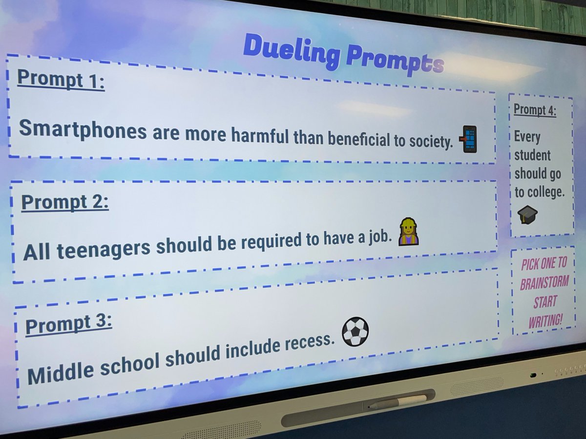 LSmith_ELA's tweet photo. We had so much fun with dueling prompts in 7th GT! I love that some of my students took it to the next level with a friendly light saber demo after their arguments.🤣☄️ #LSmithELA #KatyISDELA #AlwaysBeAViking https://t.co/11oKxKZ6gy