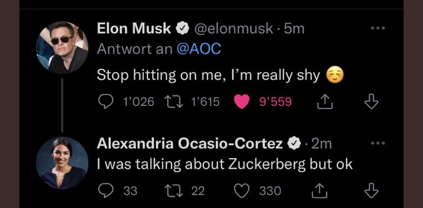 unusual_whales's tweet photo. @elonmusk @AOC Deleted? That zucks. https://t.co/mqzYU7pqlh