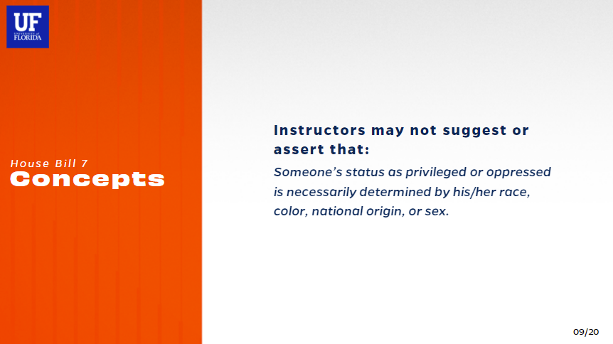 A screenshot of an actual slide deck sent to faculty at <a href="/UF/">FLORIDA</a>... wow.. 

People better start paying attention to state legislature elections!!!!