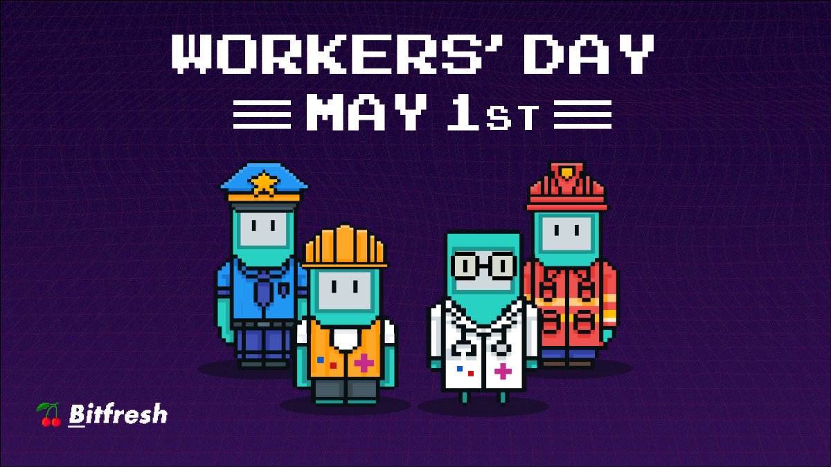 BitFreshWIN's tweet image. Commemorating International Workers&apos; Day 🛠️
We wish for a world where all have fair, equal, and respectful workplaces 👨‍🏭👷‍♀️👨‍🌾🧑‍💻

#Bitfresh