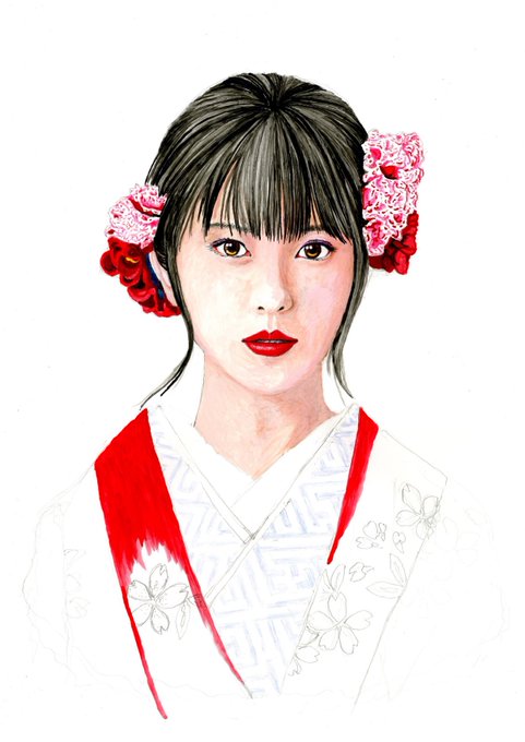 着物のtwitterイラスト作品