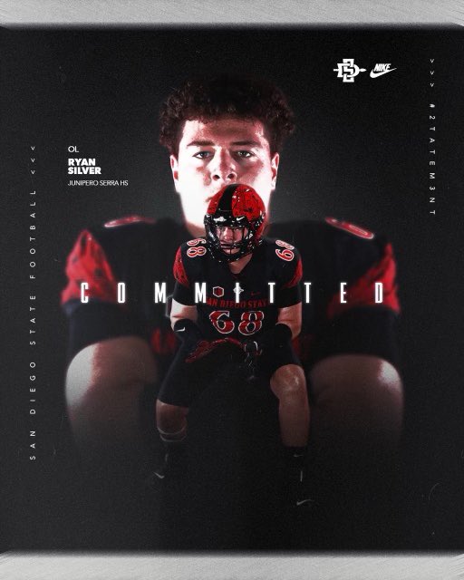 I am beyond blessed to announce I have committed to further my athletic and academic career at San Diego State University! #GoAztecs #Committed 🟥⬛️ <a href="/CoachMGoff/">Mike Goff</a> <a href="/CoachKrum/">Ryan Krum</a> <a href="/NEmbernate/">Nik Embernate</a> <a href="/KHOKE23/">Kyle Hoke</a> <a href="/AztecFB/">San Diego State Football</a>