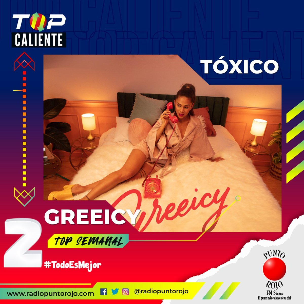 NOMINADO vota por #Toxico <a href="/Greeicy_rendon/">Greeicy Rendon</a> usando el hashtag #TopCaliente y dando RT #PuntoRojo